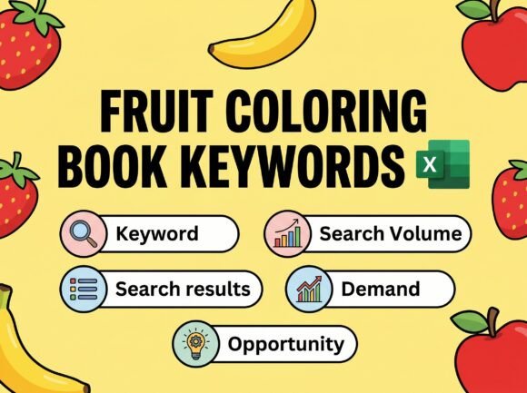 Download Fruit Coloring Book KDP Keywords - Word Collection