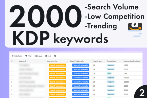 Download 2000 KDP Keywords Book Mega Bundle Niche - Word Collection