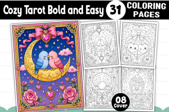 Download Cozy Tarot Bold and Easy Coloring Book - Bold and easy coloring book Collection
