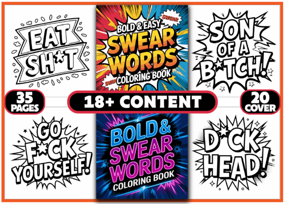 Download 35 Swear Words Coloring Pages for Adults - Word Collection