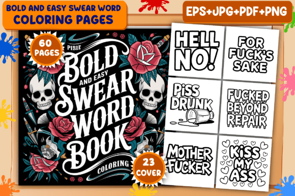 Download ADULT - Swear Word Bold and Easy Coloring Pages - Word Collection