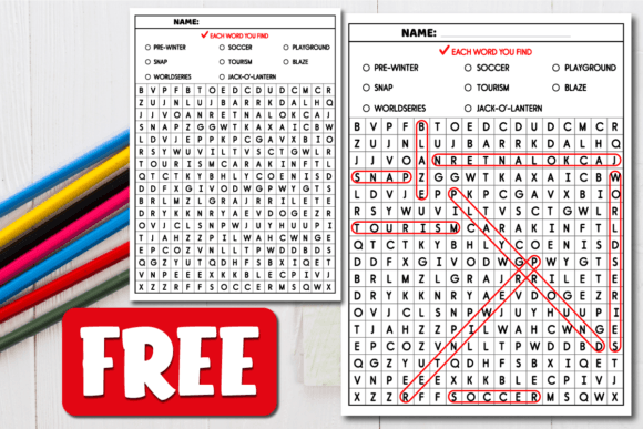 Download FALL Word Search Puzzle Book | FREE - Word Collection