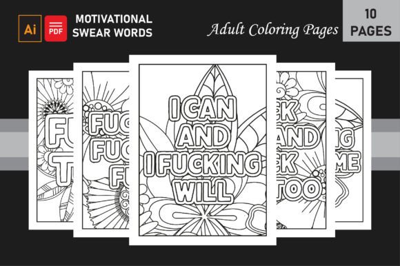 Download Swear Words Adult Coloring Pages - Word Collection