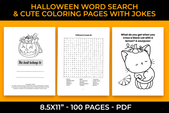 Download Halloween Word Search and Coloring Book - Word Collection