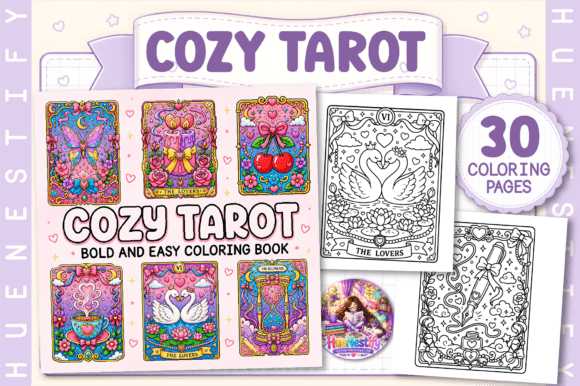 Download Cozy Tarot Bold and Easy Coloring Book - Bold and easy coloring book Collection