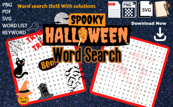 Download Halloween Word Search | Halloween PNG - Word Collection