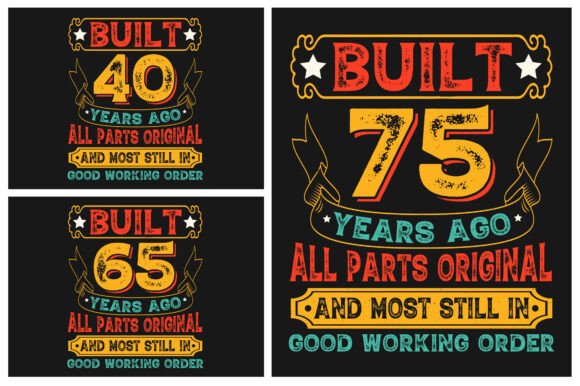 Download Vintage Birthday POD T-Shirt Design - Vintage Collection
