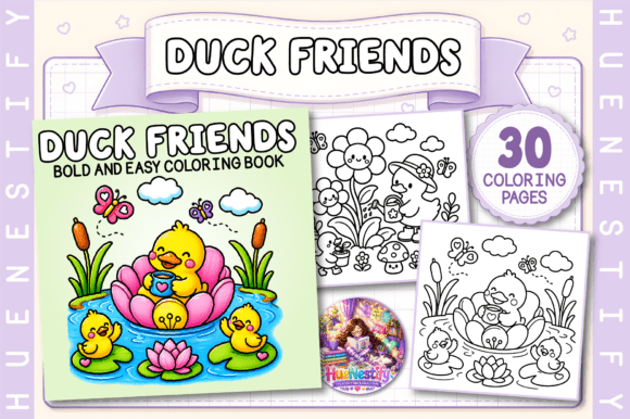 Download Duck Friends Bold and Easy Coloring Book - Bold and easy coloring book Collection