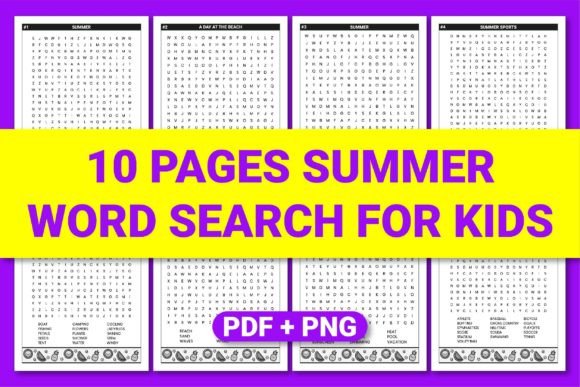 Download SUMMER WORD SEARCH ACTIVITY PAGES | KDP - Word Collection