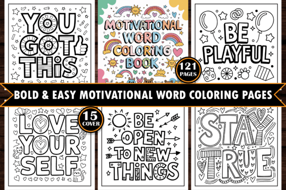 Download 121 Motivational Word Coloring Pages - Word Collection