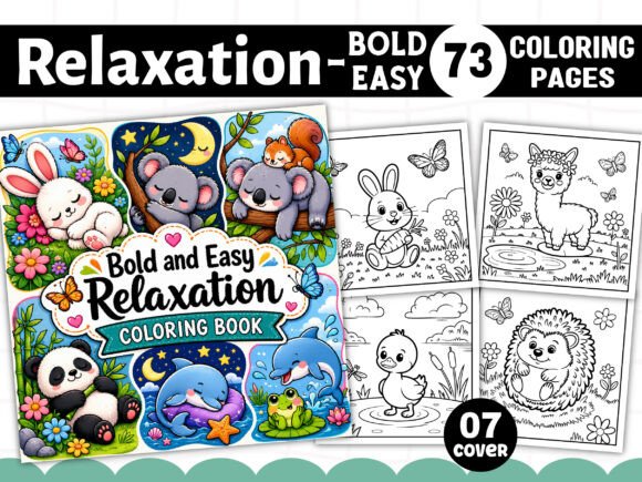 Download Relaxation Bold and Easy Coloring Book - Bold and easy coloring book Collection
