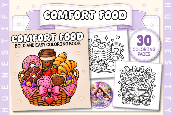 Download Comfort Food Bold and Easy Coloring Book - Bold and easy coloring book Collection