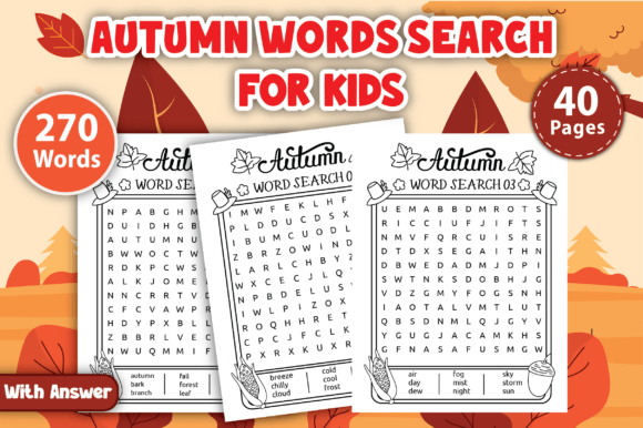 Download Autumn Word Search for Kids - Word Collection