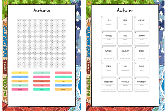 Download Autumn Word Search, Scramble &amp; Crossword - Word Collection