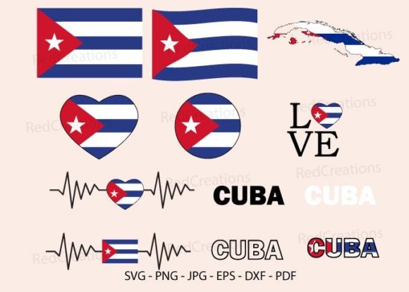 Download Cuba Flag Svg Bundle, Text Word, Waving - Word Collection