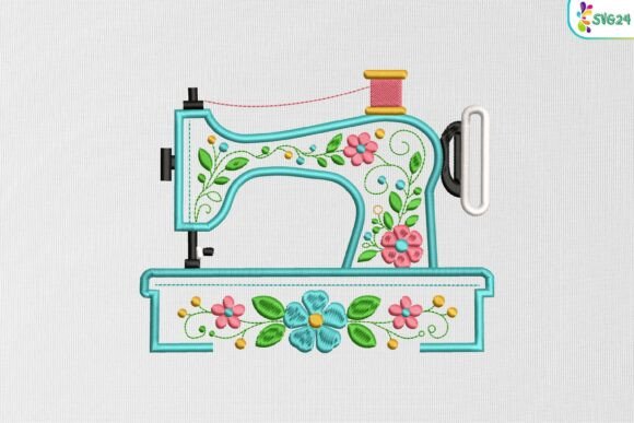 Download Vintage Sewing Machine Floral Blossom - Vintage Collection