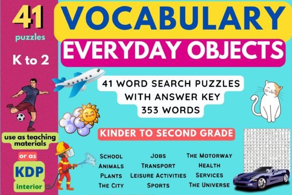 Download Vocabulary Word Search: Everyday Objects - Word Collection