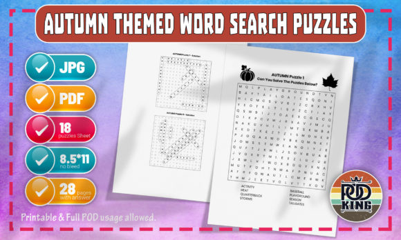 Download Autumn Word Search Puzzles Activity Book - Word Collection