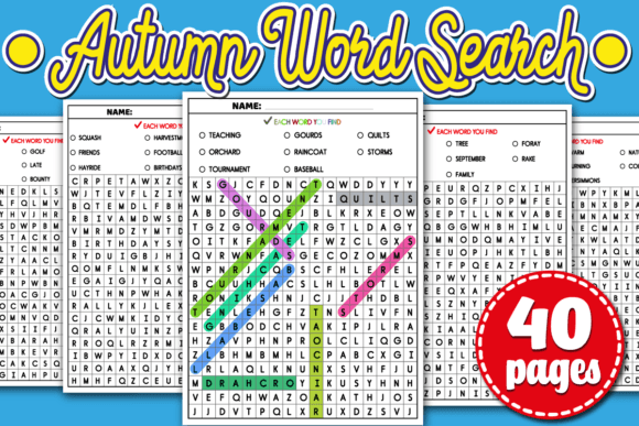 Download Autumn / Fall Word Search with Answer - Word Collection