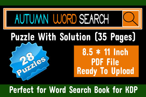 Download Autumn Word Search Puzzle KDP Interior - Word Collection
