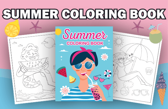 Download Summer Coloring Pages with Book Cover - Book cover Collection