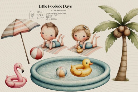Download Little Poolside Days ☀️ Vintage Summer C - Vintage Collection