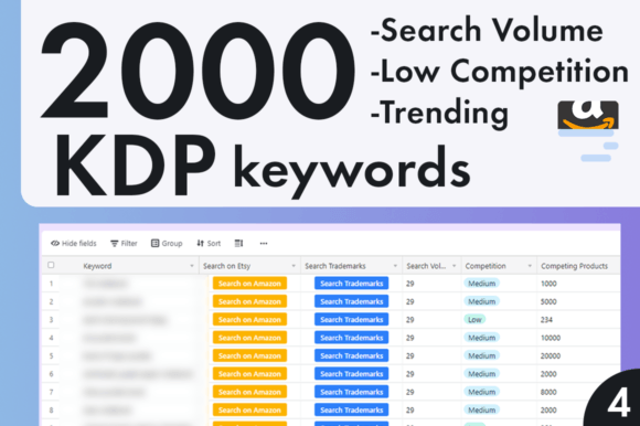 Download KDP Niches Keywords Amazon Top Searches - Word Collection