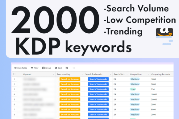 Download 2000 KDP Keywords Book Niches Bundle - Word Collection